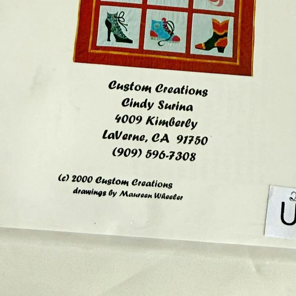 IF THE SHOE FITS Applique High Heels Quilt Patterns Custom Creations CC-105
